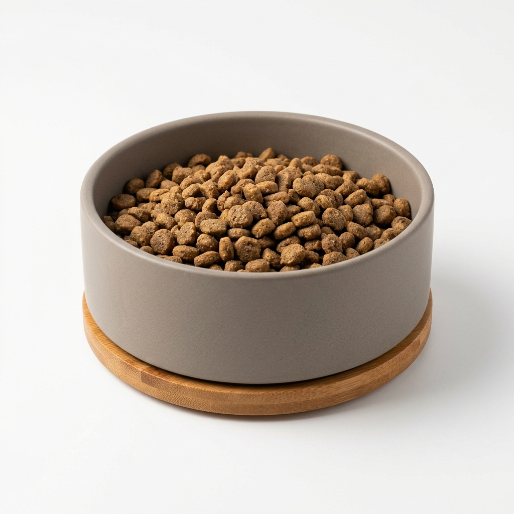 Premium pet food kibble bowl